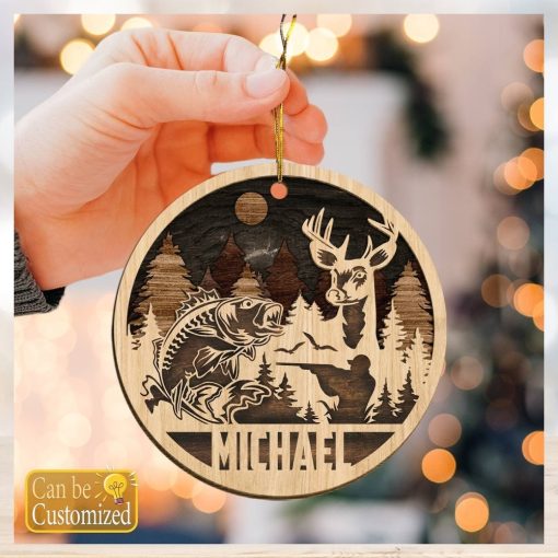 Custom Hunting Fishing Ornament