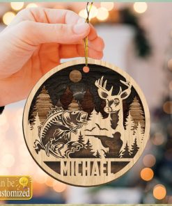 Custom Hunting Fishing Ornament