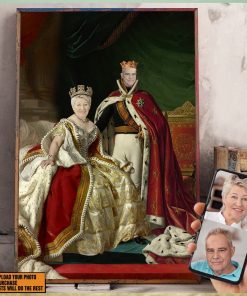 Custom Image Royal Couple King And Queen Wall Art Poster