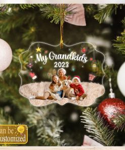 Custom My Grandkids Photo Ornament