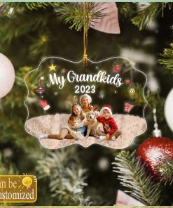 Custom My Grandkids Photo Ornament