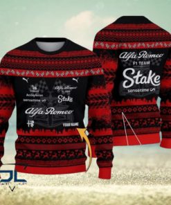 Custom Name Alfa Romeo F1 Team Ugly Sweater