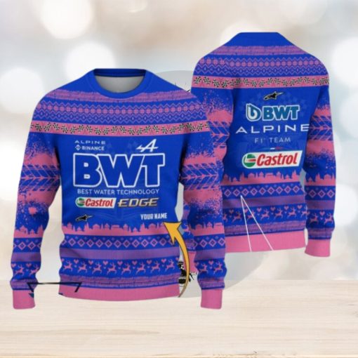 Custom Name Alpine F1 Team Ugly Sweater