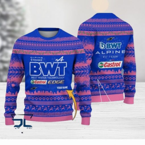 Custom Name Alpine F1 Team Ugly Sweater