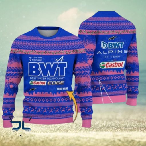 Custom Name Alpine F1 Team Ugly Sweater