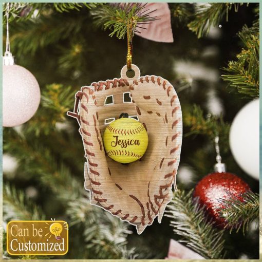 Custom Name Baseball Ornament