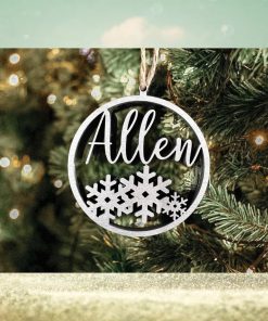 Custom Name Christmas Ornament, Personalized Stocking Tag, Christmas Gift Tag, Family Name Ornament, Wooden Christmas Ornaments, Gifts
