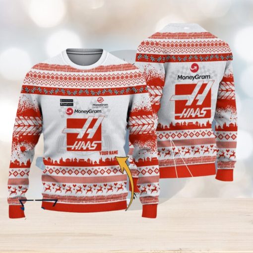 Custom Name Haas F1 Team Ugly Sweater