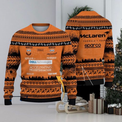 Custom Name McLaren F1 Team Ugly Sweater