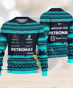 Custom Name Mercedes AMG PETRONAS F1 Team Ugly Sweater