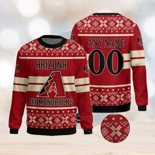 Custom Number And Name New Release Arizona Diamondbacks MLB Christmas Ugly Sweater Funny Holidays