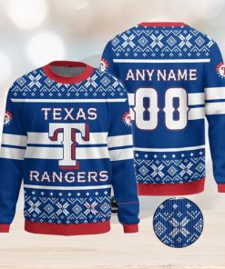 Custom Number And Name New Release Texas Rangers MLB Christmas Ugly Sweater Funny Holidays