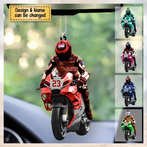 Custom Personalized Motorcycle Acrylic Car Ornament