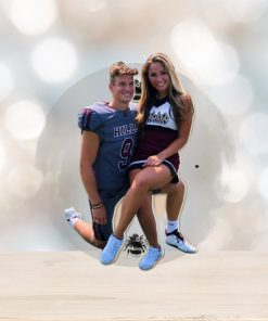 Custom Photo American Football Couple Ornament