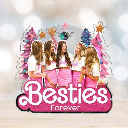 Custom Photo Barbie Girls In A Barbie World   Bestie Personalized Custom Ornament