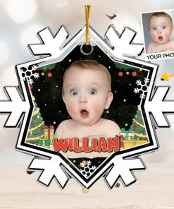 Custom Photo Mini Boss   Family Personalized Custom Ornament   Acrylic Custom Shaped