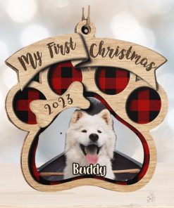 Custom Photo My First Christmas   Dog & Cat Personalized Custom Ornament