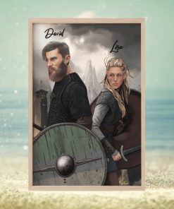 Custom Viking Show Canvas Poster Fighting Couple