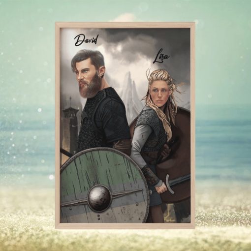 Custom Viking Show Canvas Poster Fighting Couple