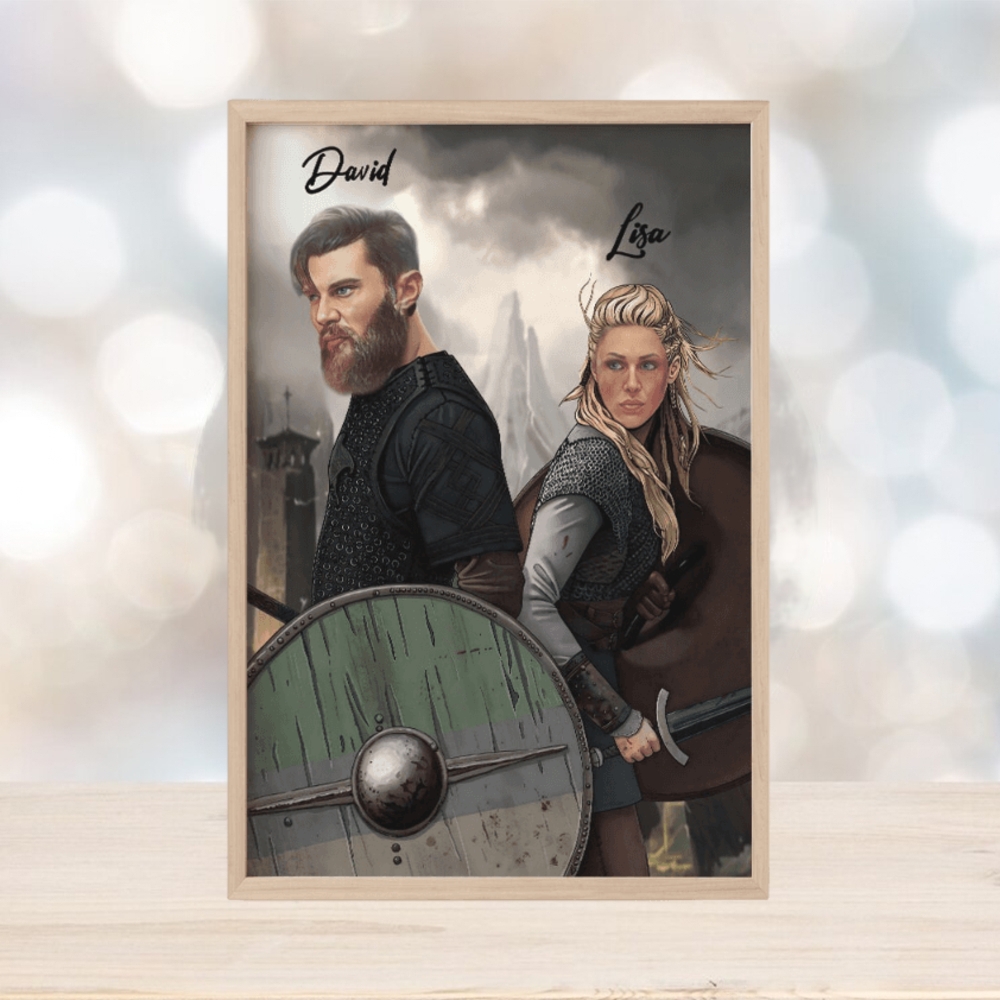 Custom Viking Show Canvas Poster Fighting Couple Custom Viking Show Canvas Poster Fighting Couple