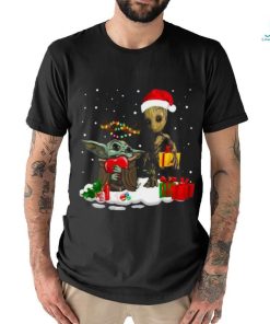 Cute Baby Yoda And Baby Groot Christmas Shirt