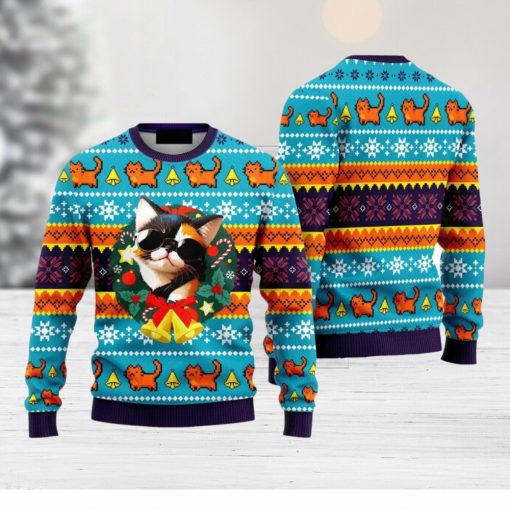 Cute Cat 3D Ugly Christmas Sweater Gift For Family Christmas Gift