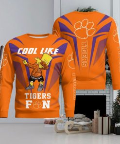 Cute Cool Like Clemson Tigers Fan Bart Simpson Dab Xmas Gift Ugly Christmas Sweater Amazing Gift