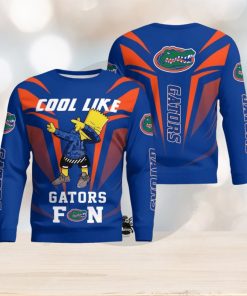 Cute Cool Like Florida Gators Fan Bart Simpson Dab Ugly Christmas Sweater