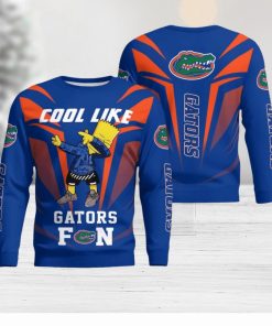 Cute Cool Like Florida Gators Fan Bart Simpson Dab Ugly Christmas Sweater