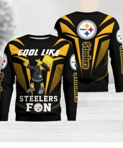 Cute Cool Like Pittsburgh Steelers Fan Bart Simpson Dab Ugly Christmas Sweater