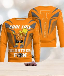 Cute Cool Like Tennessee Volunteers Fan Bart Simpson Dab Ugly Christmas Sweater