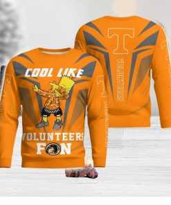 Cute Cool Like Tennessee Volunteers Fan Bart Simpson Dab Ugly Christmas Sweater