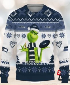 Cute Grinch Seattle Seahawks Ugly Christmas Sweaters