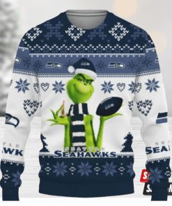 Cute Grinch Seattle Seahawks Ugly Christmas Sweaters