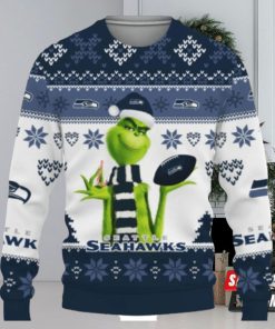 Cute Grinch Seattle Seahawks Ugly Christmas Sweaters