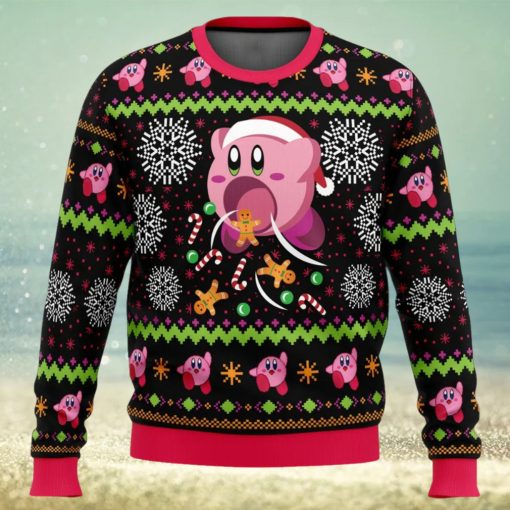 Cute Pink Hungry Kirby’s Dream Land Ugly Christmas Sweater