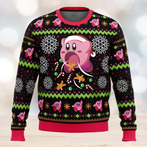 Cute Pink Hungry Kirby’s Dream Land Ugly Christmas Sweater