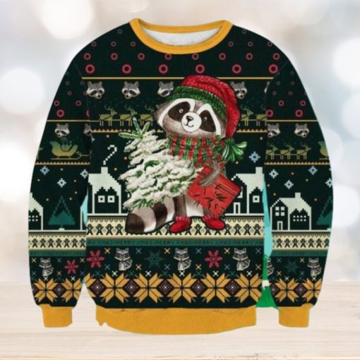 Cute Raccoon Ugly Christmas Sweater Special Gift For Loved Ones