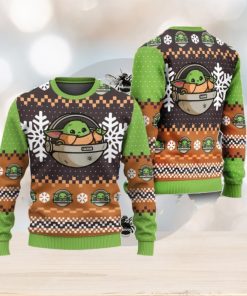 Cute Xmas Ugly Sweater New Baby Yoda Star Wars Ugly Christmas Sweater