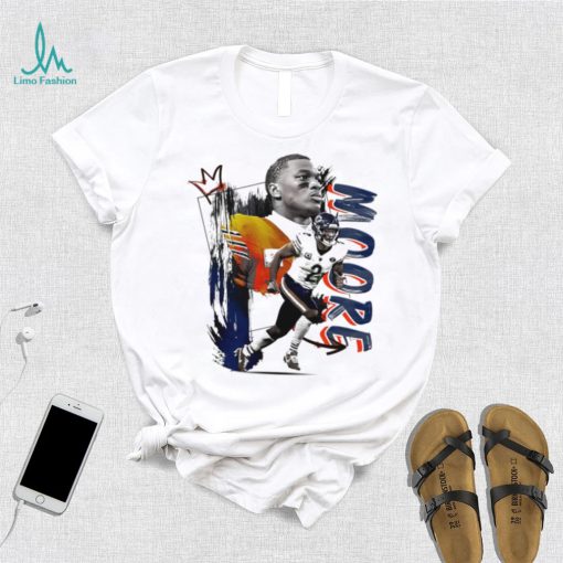 D. J. Moore number 2 Chicago Bears football player pose gift shirt