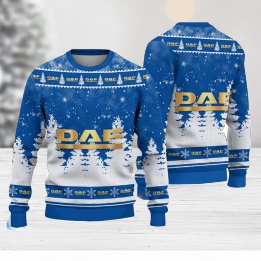 DAF Trucks Logo Wearing Santa Hat Christmas Gift Ugly Christmas Sweater Christmas Gift Ideas