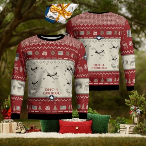 DHC 4 Caribou DHC4 Aircraft Ugly Christmas Sweater Christmas Gift Veteran 3D Sweater