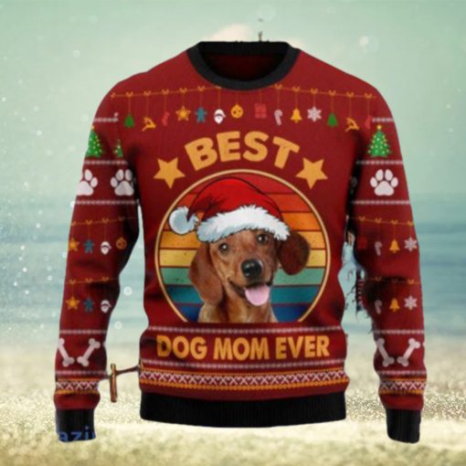 Dachshund Best Dog Mom Ever Ugly Christmas Sweaters Style Gift For Men And Women