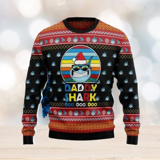 Daddy Shark Ugly Christmas Sweater Impressive Gift For Men And Women