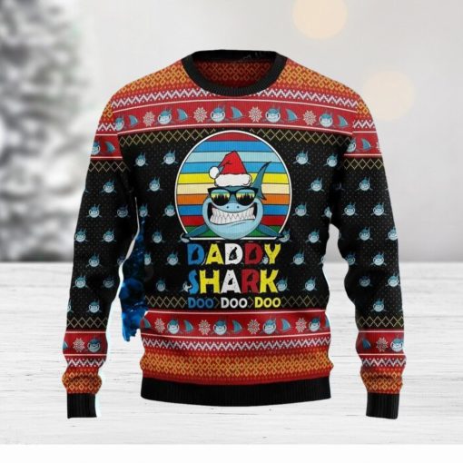 Daddy Shark Ugly Christmas Sweater Impressive Gift For Men And Women