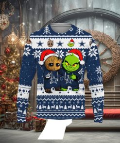 Dallas Cowboys Baby Groot And Grinch Best Friends Football American Ugly Christmas Sweater