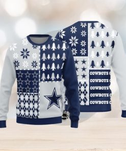 Dallas Cowboys Christmas Pine Trees Pattern New Style Knitted Sweater