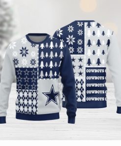 Dallas Cowboys Christmas Pine Trees Pattern New Style Knitted Sweater