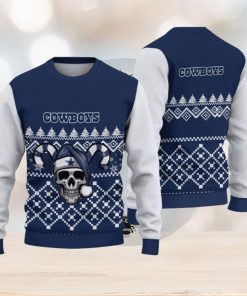 Dallas Cowboys Christmas Skull Christmas Ugly Sweater 3D Sport Gift Christmas