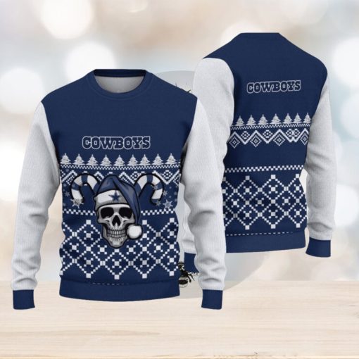 Dallas Cowboys Christmas Skull Christmas Ugly Sweater 3D Sport Gift Christmas